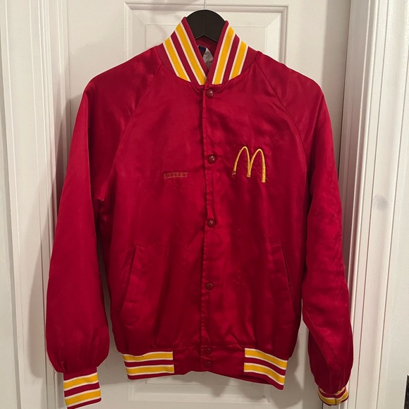 Vintage 80s McDonald’s Red Satin Bomber